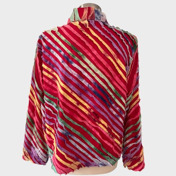 Keren Hart Vintage Medium Cotton Polyester Lined Button Front Jacket - Picture 5 of 8